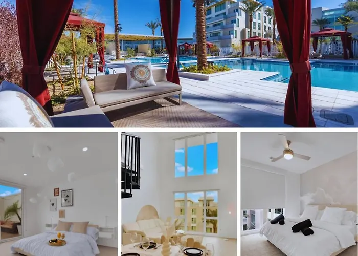 Casa Nube With Beach Club, Pickleball Court , Gym & Spa, Near Airport & Las Vegas Strip