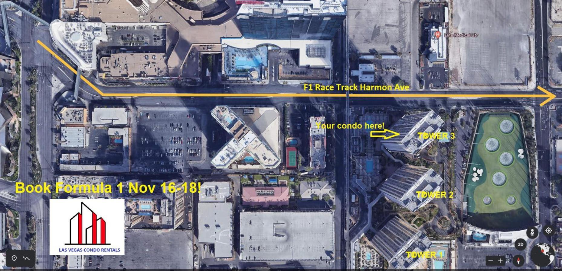 Mgm Signature-22-805 F1 Track & Strip View Balcony Las Vegas