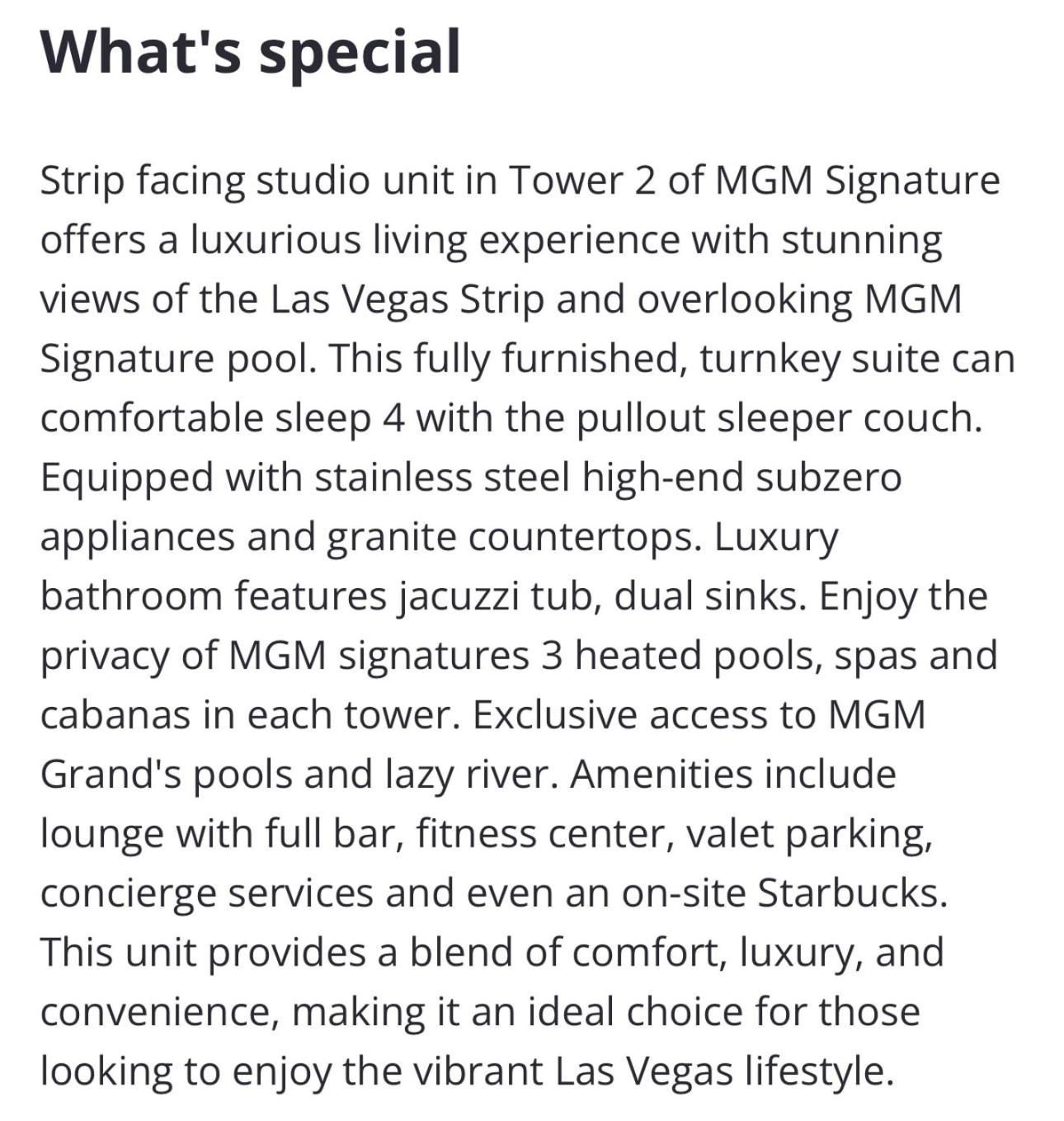 Mgm Signature-22-711 Strip View Jacuzzi Las Vegas