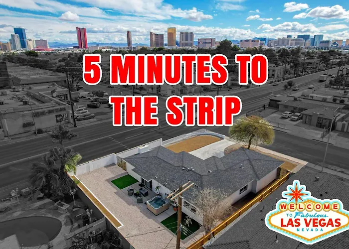 5 Min To The Strip Hot Tub Sleeps 7 Game Room & More