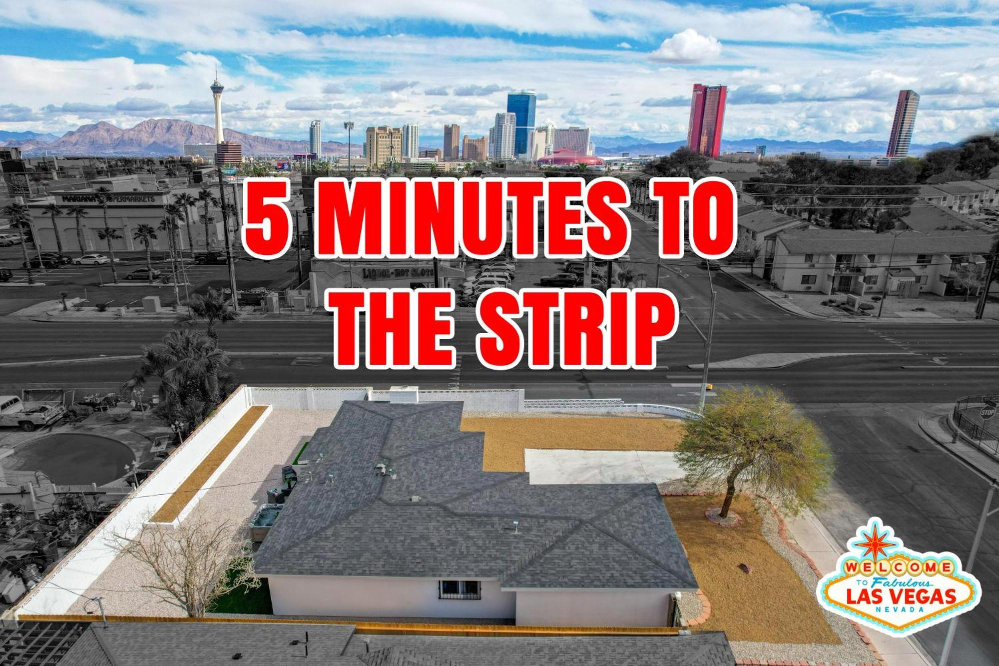 5 Min To The Strip Hot Tub Sleeps 7 Game & Holiday home